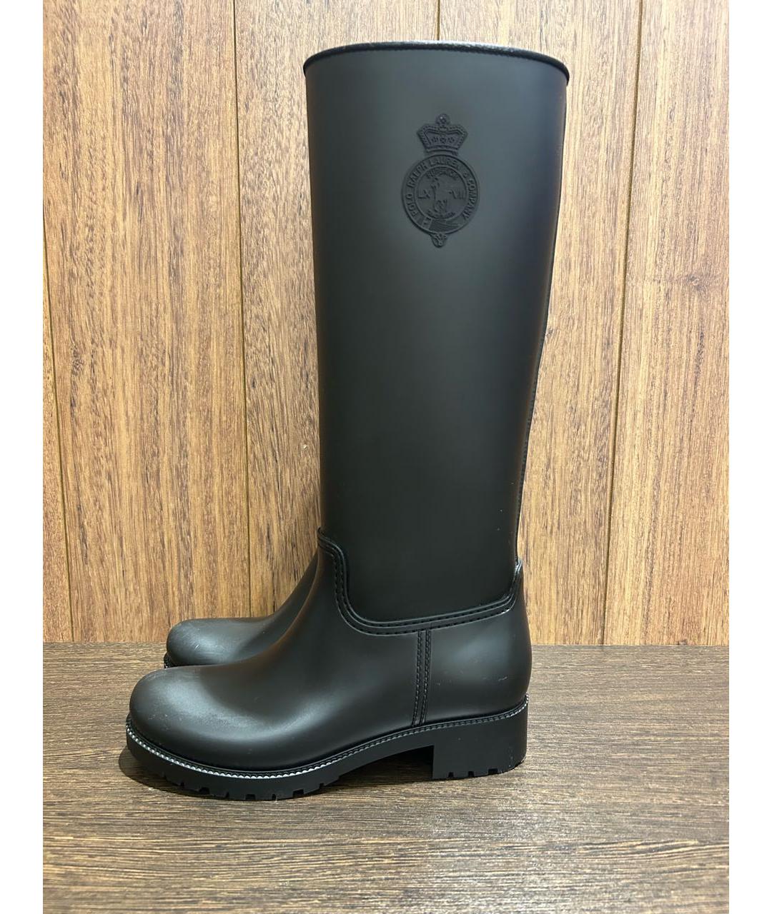 POLO RALPH LAUREN Черные резиновые сапоги, фото 6