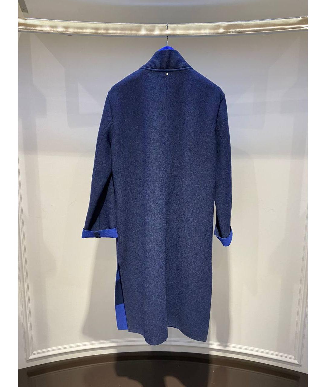 LORENA ANTONIAZZI Синее шерстяное пальто, фото 2
