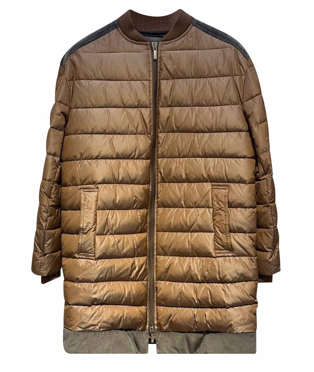 LORENA ANTONIAZZI Коричневая полиэстеровая куртка, фото 1