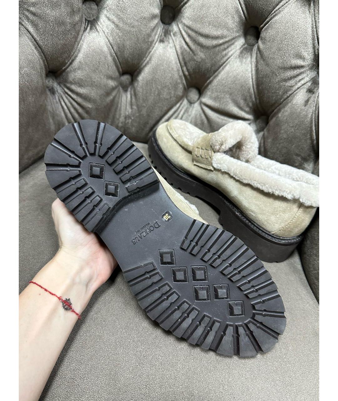 DOUCAL'S Бежевые замшевые ботинки, фото 4