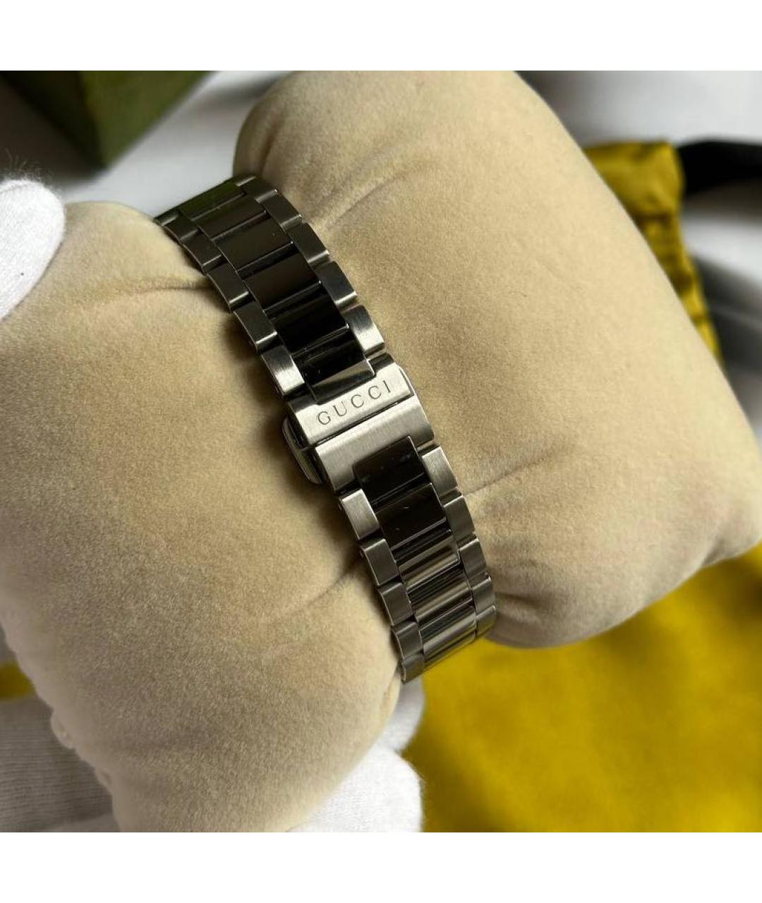 GUCCI Серебряные стальные часы, фото 3