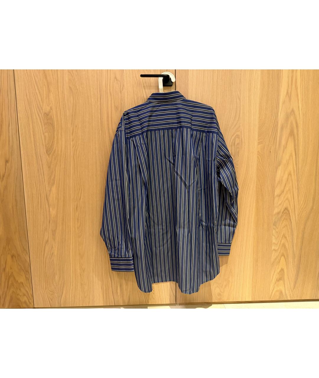 BALENCIAGA Синяя хлопковая рубашка, фото 2