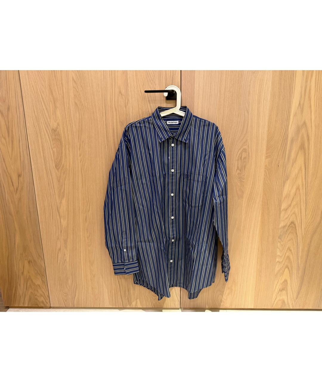 BALENCIAGA Синяя хлопковая рубашка, фото 7