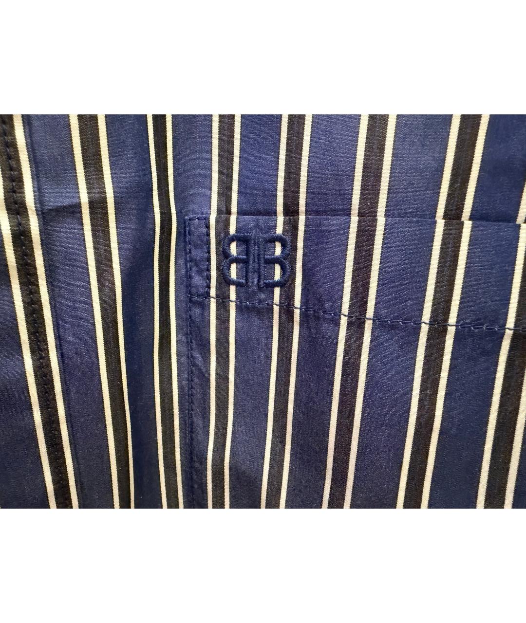 BALENCIAGA Синяя хлопковая рубашка, фото 3