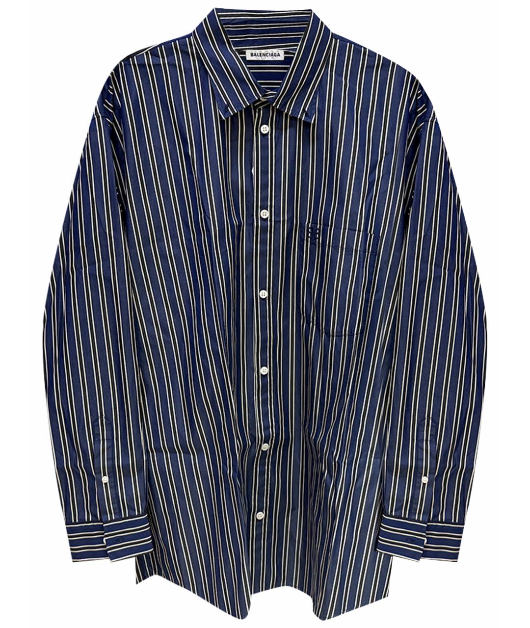 BALENCIAGA Синяя хлопковая рубашка, фото 1