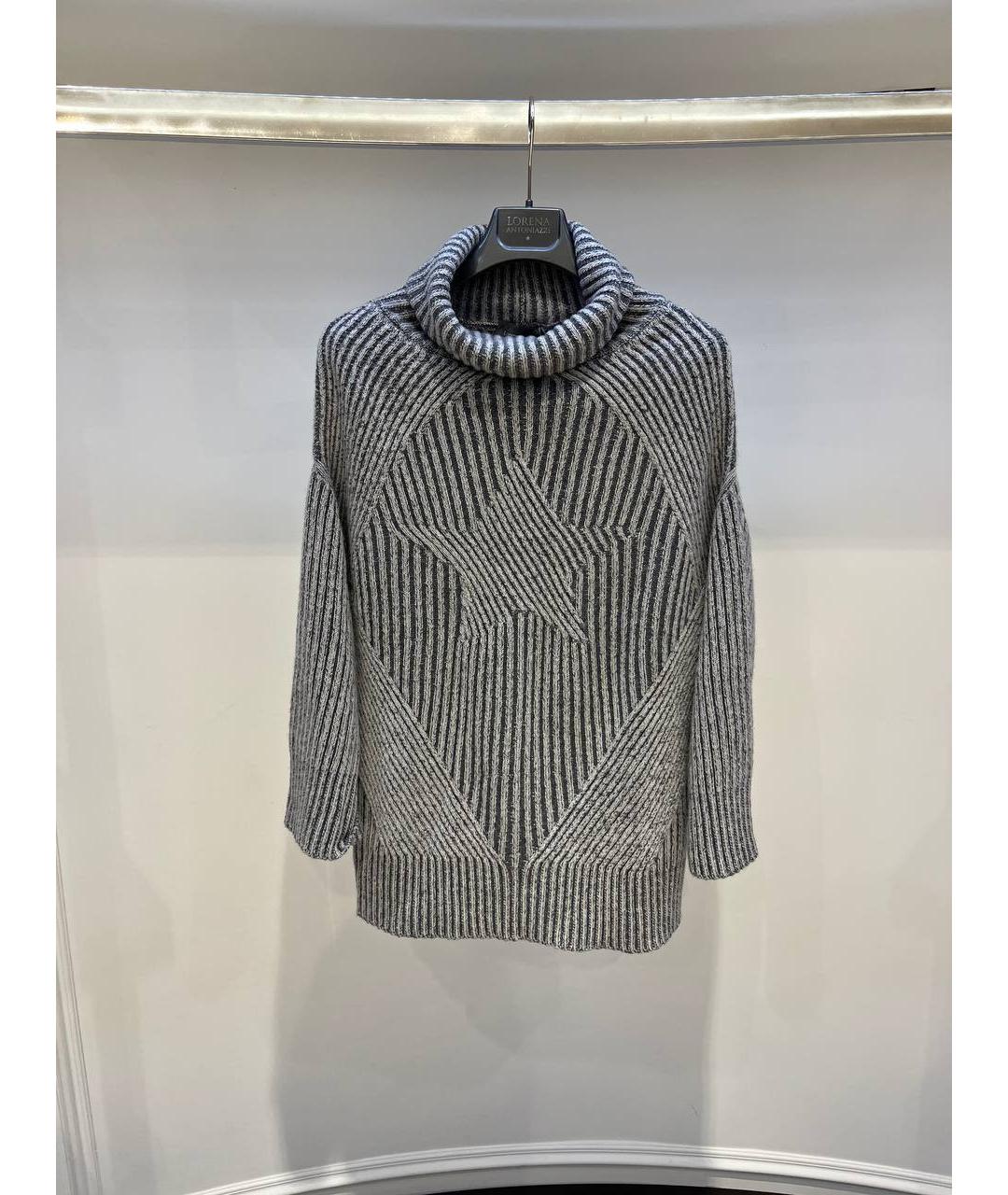 LORENA ANTONIAZZI Серый шерстяной джемпер / свитер, фото 3