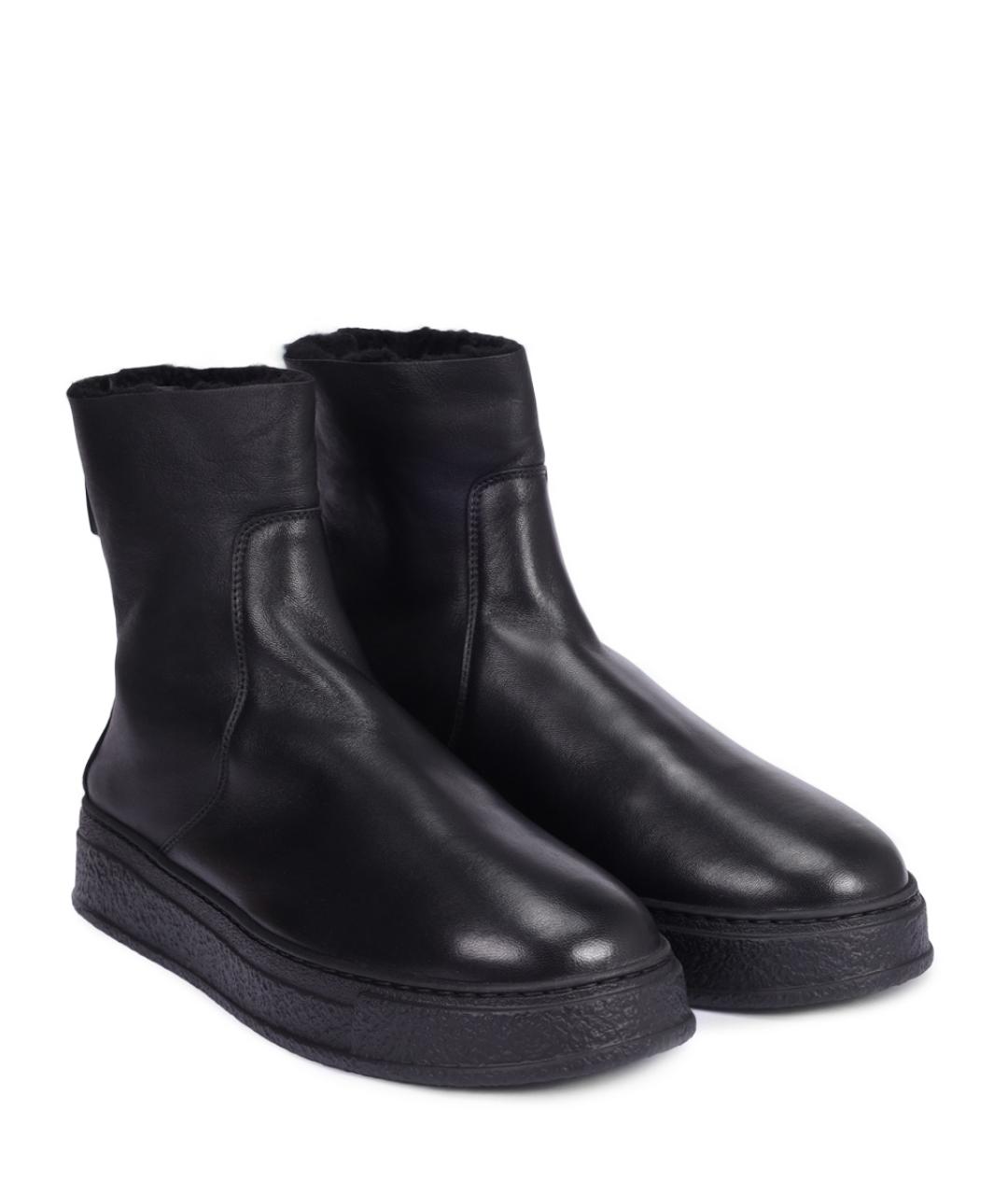 AGL Черные кожаные ботинки, фото 2