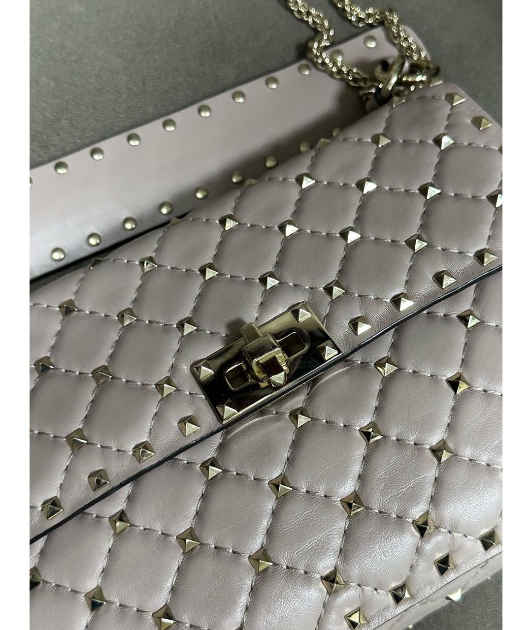 VALENTINO Бежевая кожаная сумка через плечо, фото 3