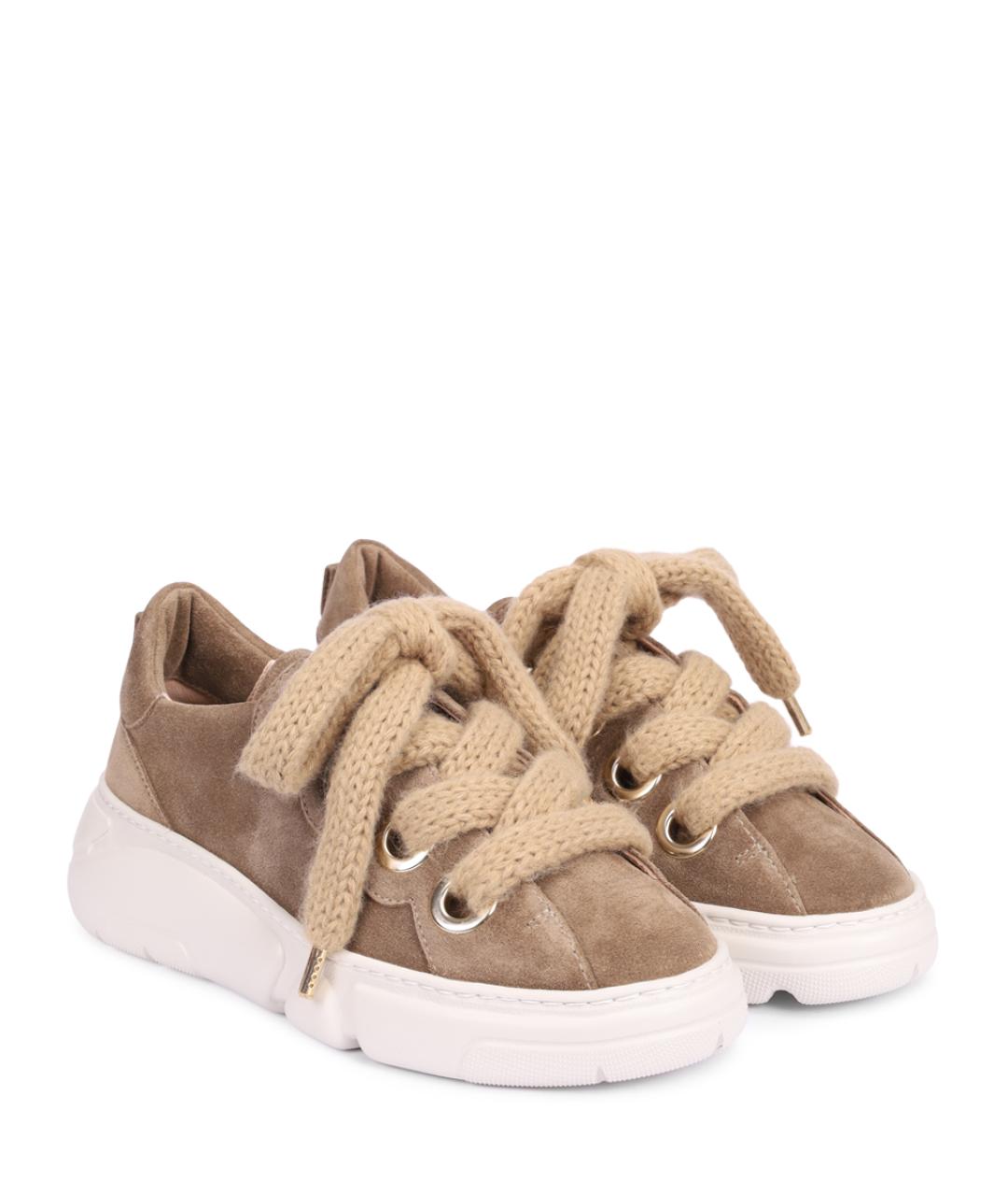 AGL Бежевые замшевые кеды, фото 2