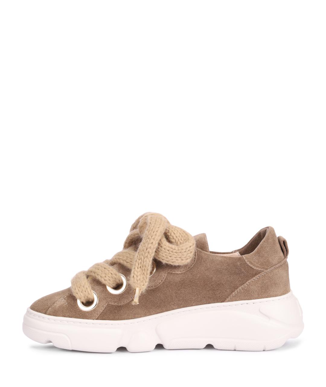 AGL Бежевые замшевые кеды, фото 3