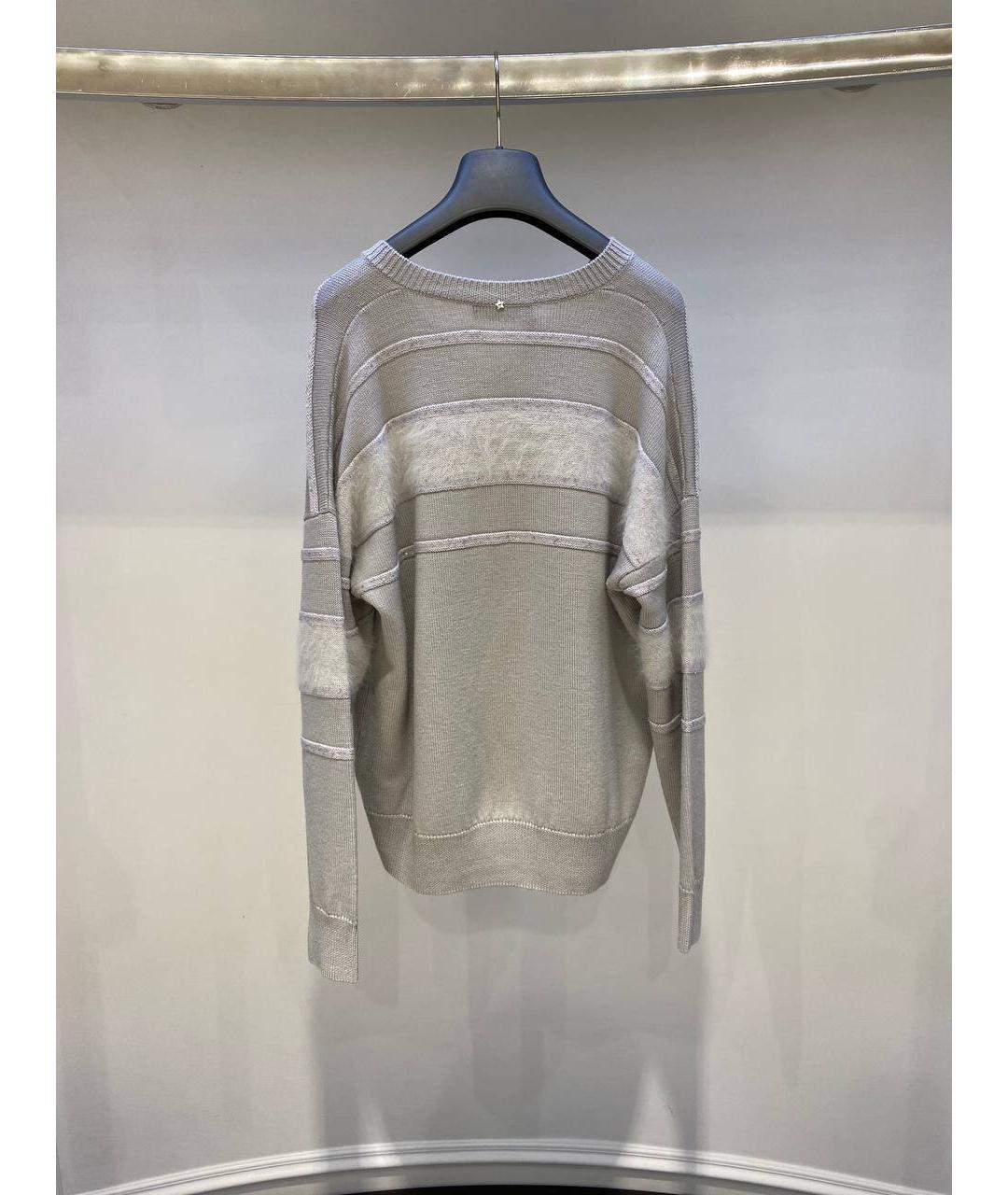 LORENA ANTONIAZZI Серый шерстяной джемпер / свитер, фото 2