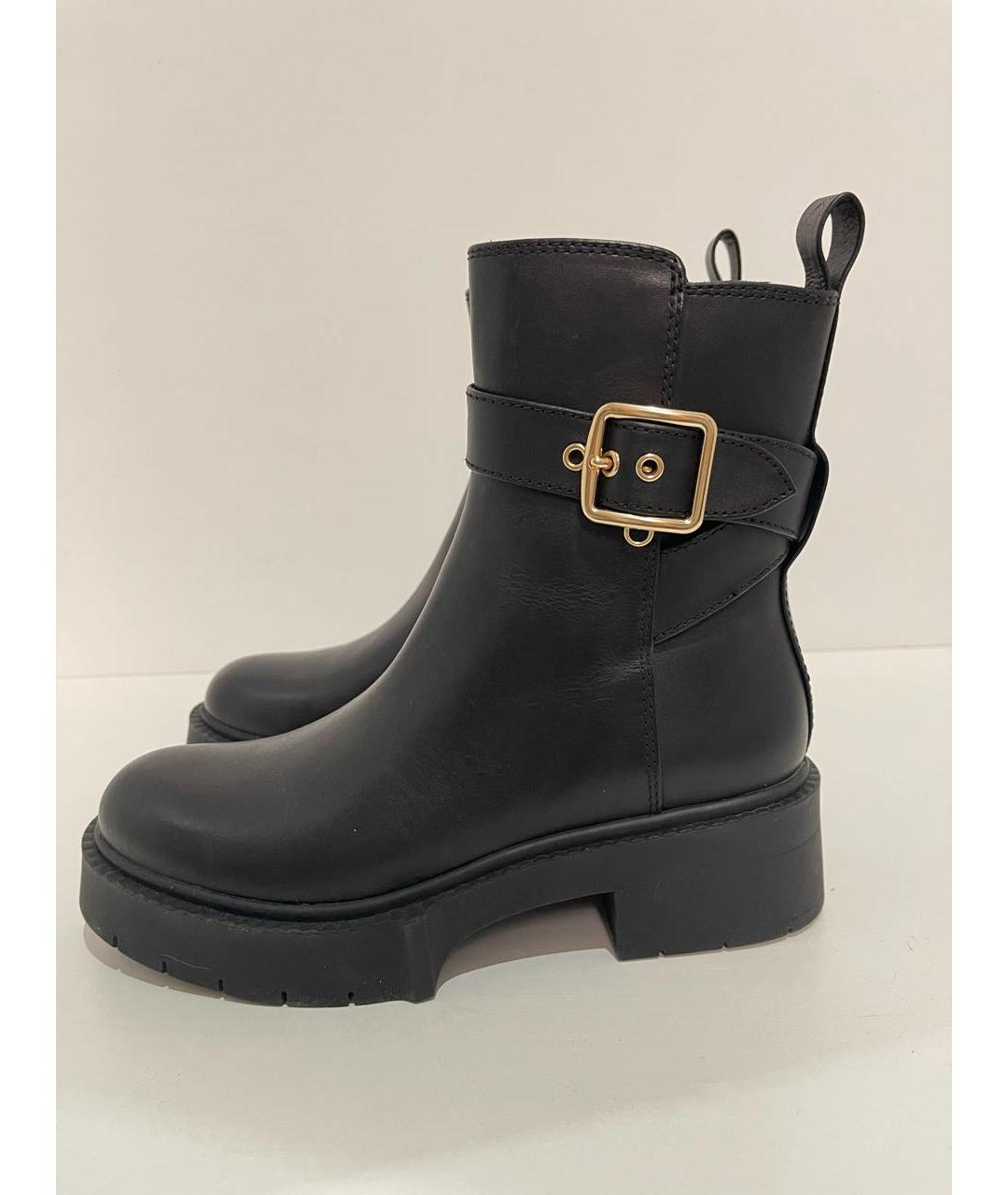 COACH Черные кожаные ботинки, фото 6