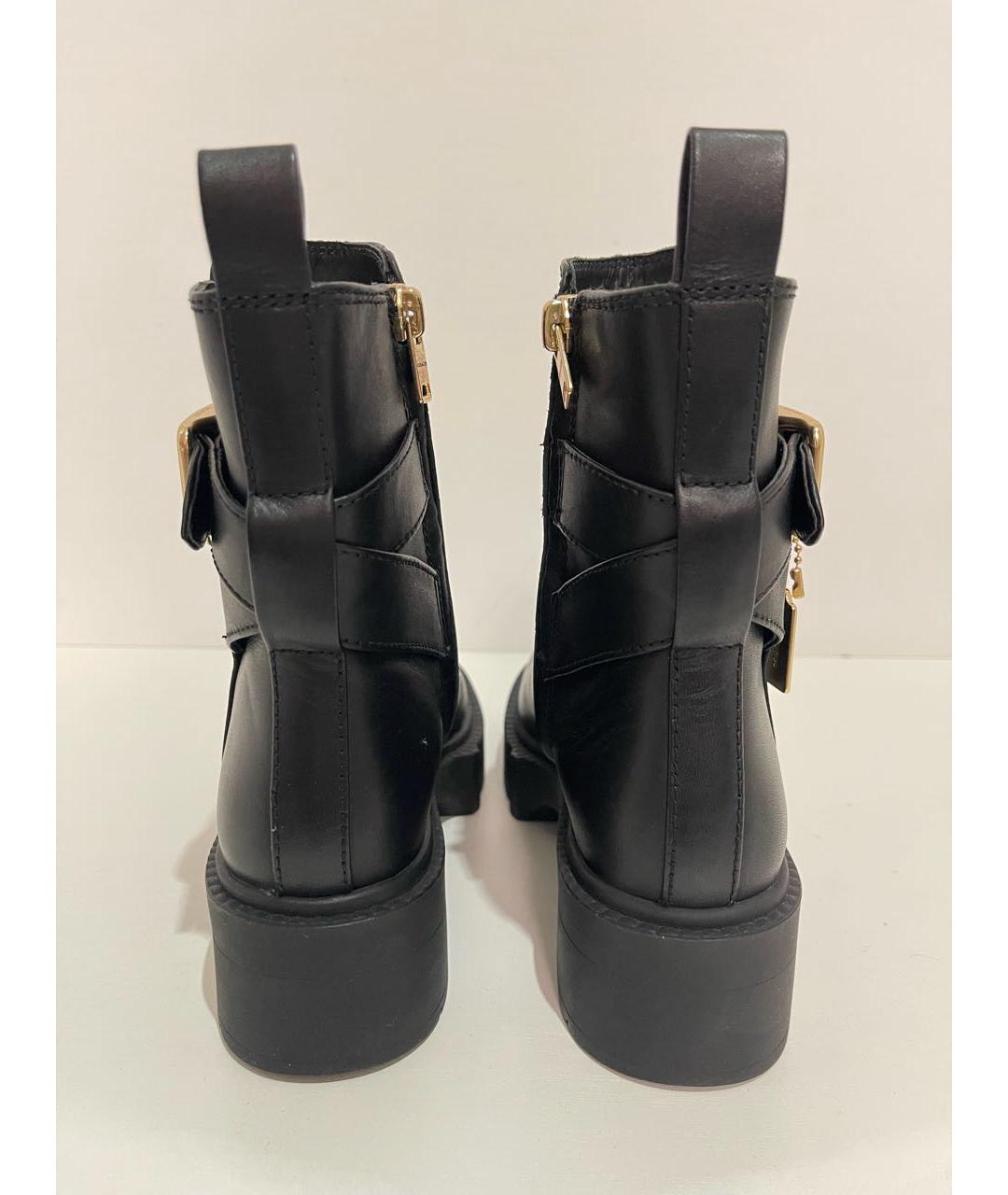 COACH Черные кожаные ботинки, фото 4