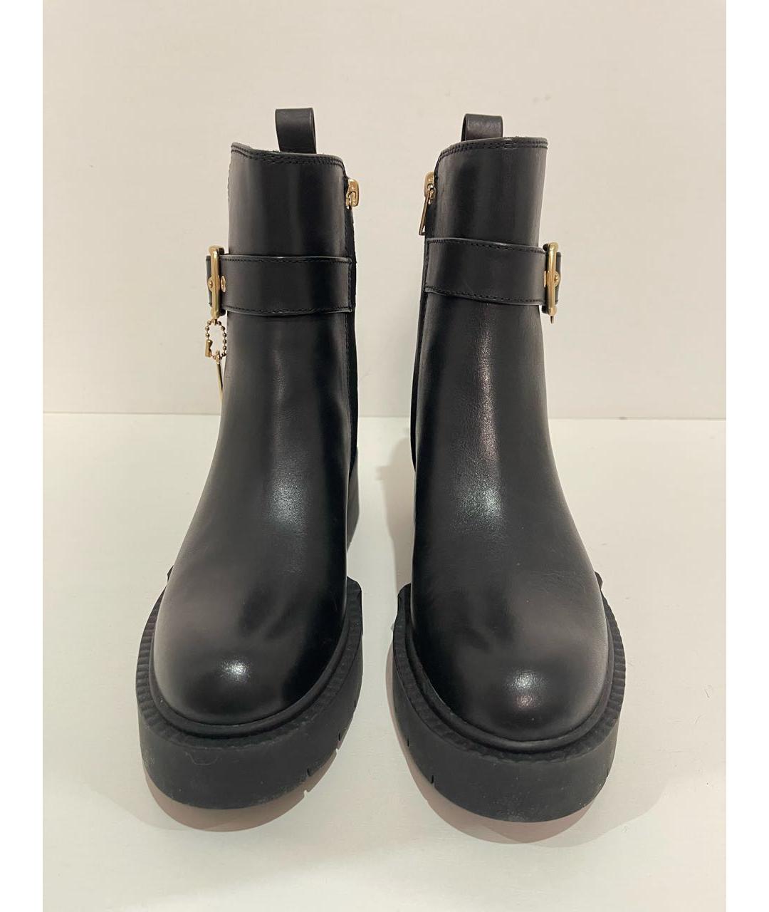 COACH Черные кожаные ботинки, фото 2