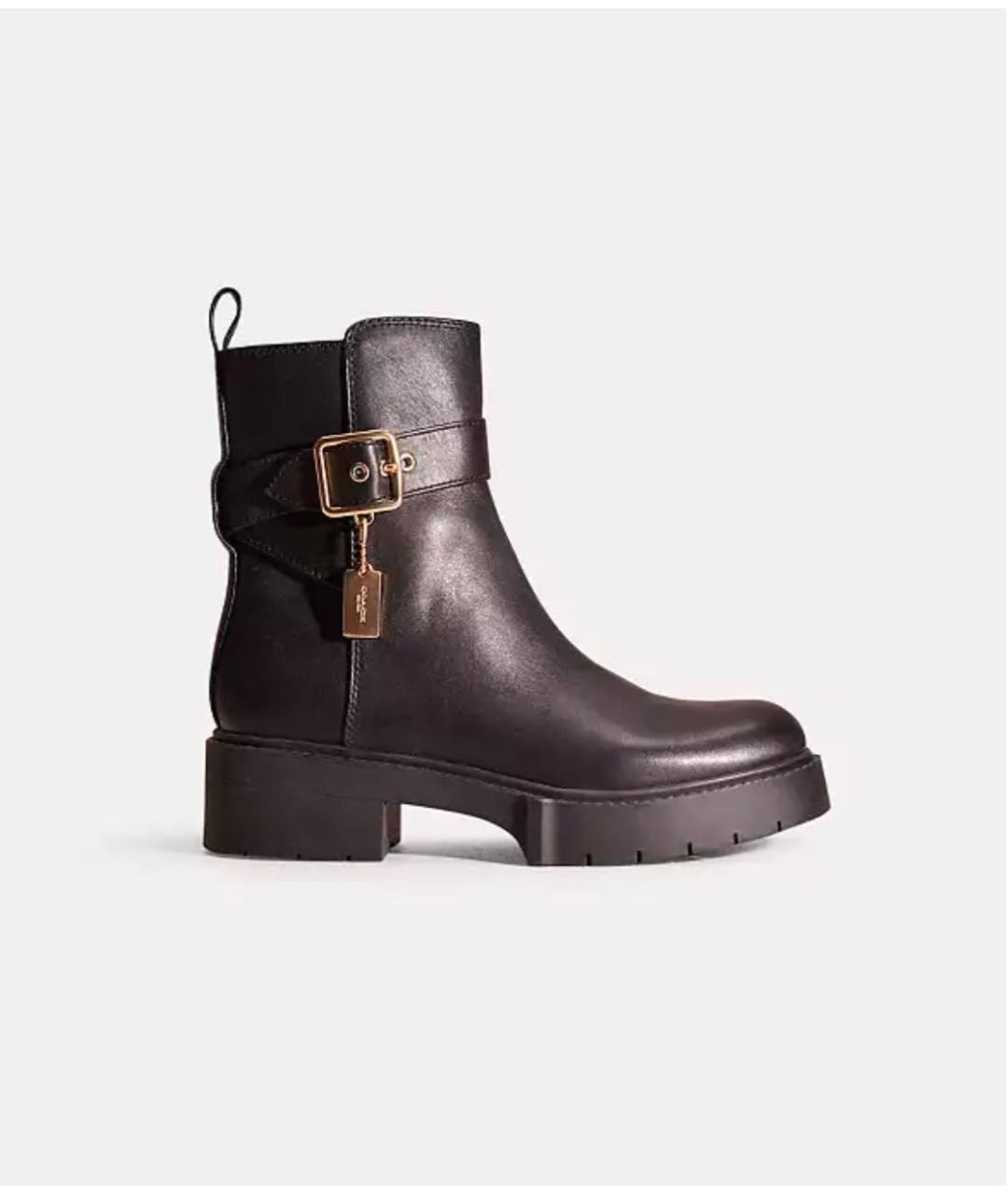 COACH Черные кожаные ботинки, фото 9