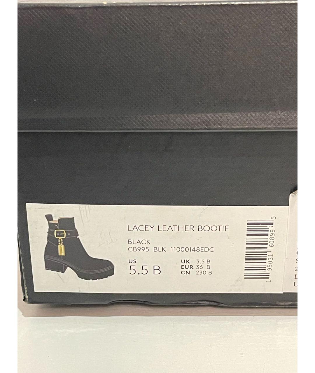 COACH Черные кожаные ботинки, фото 7
