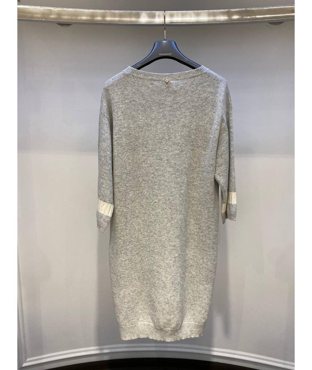 LORENA ANTONIAZZI Серое шерстяное повседневное платье, фото 2