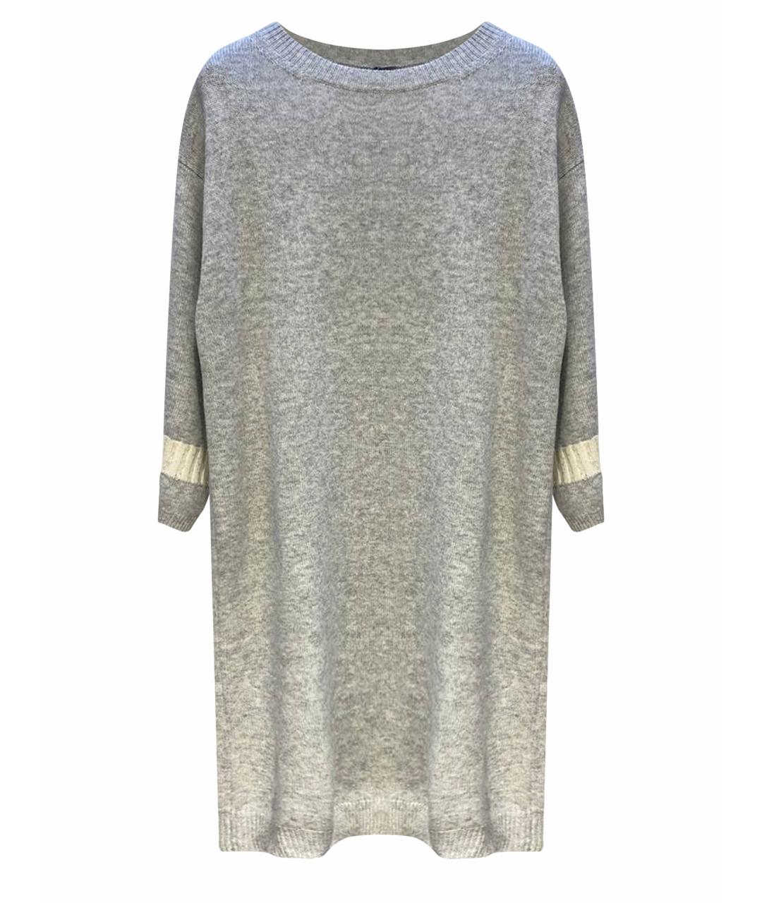 LORENA ANTONIAZZI Серое шерстяное повседневное платье, фото 1
