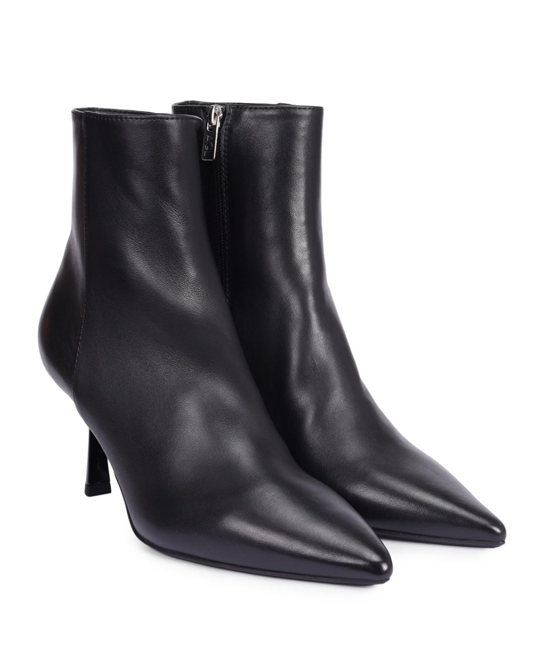AGL Черные кожаные ботильоны, фото 2
