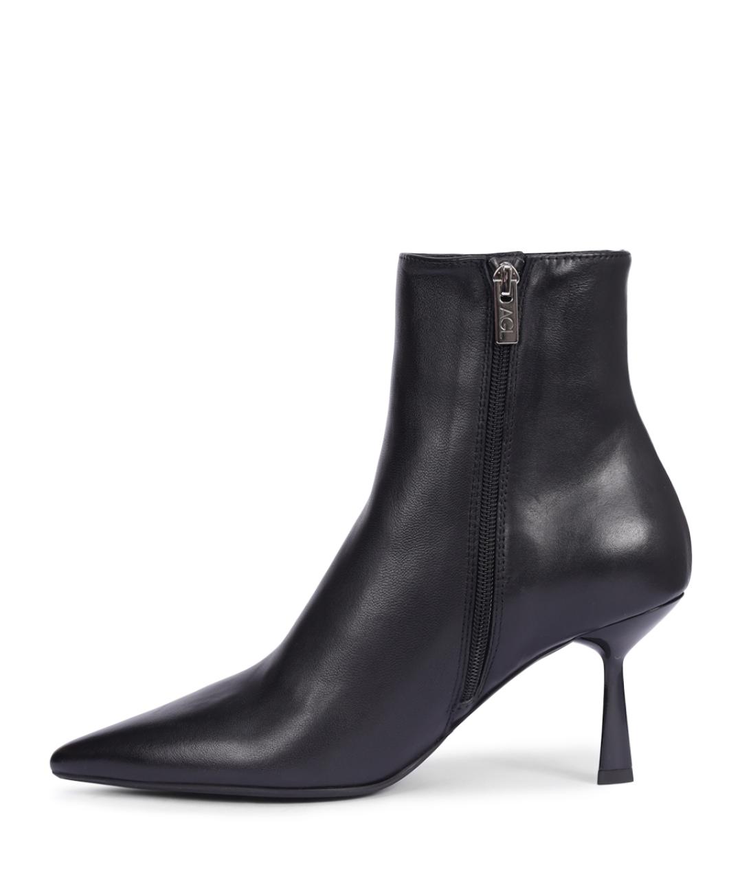 AGL Черные кожаные ботильоны, фото 3