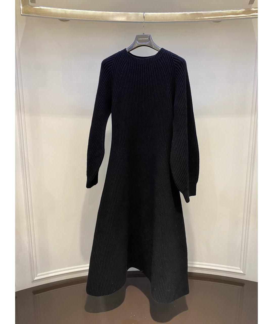 LORENA ANTONIAZZI Черное шерстяное повседневное платье, фото 3