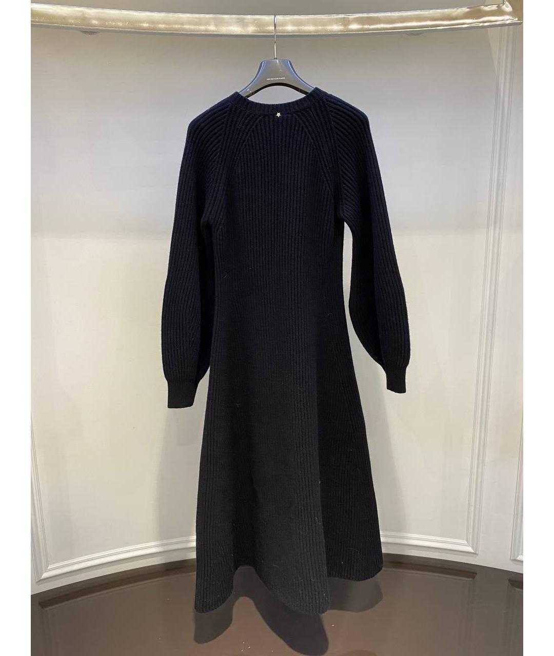 LORENA ANTONIAZZI Черное шерстяное повседневное платье, фото 2