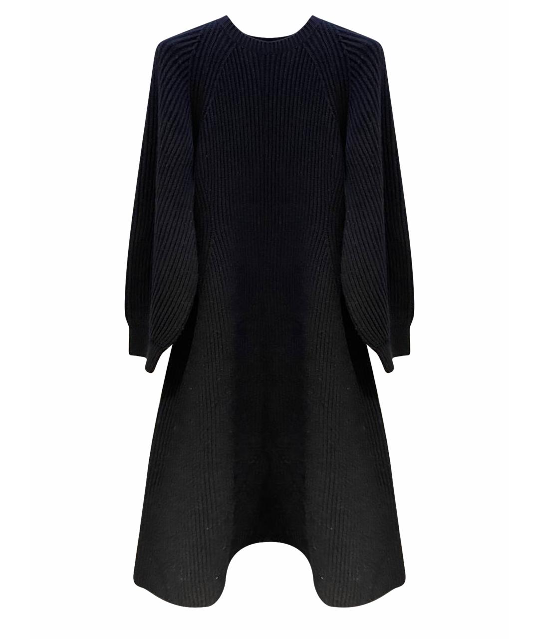 LORENA ANTONIAZZI Черное шерстяное повседневное платье, фото 1