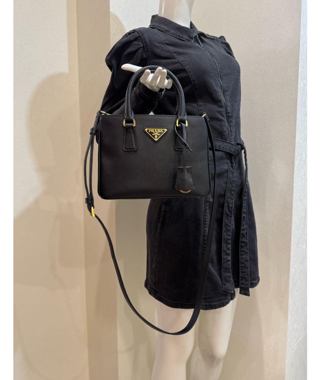 PRADA Черная кожаная сумка через плечо, фото 6