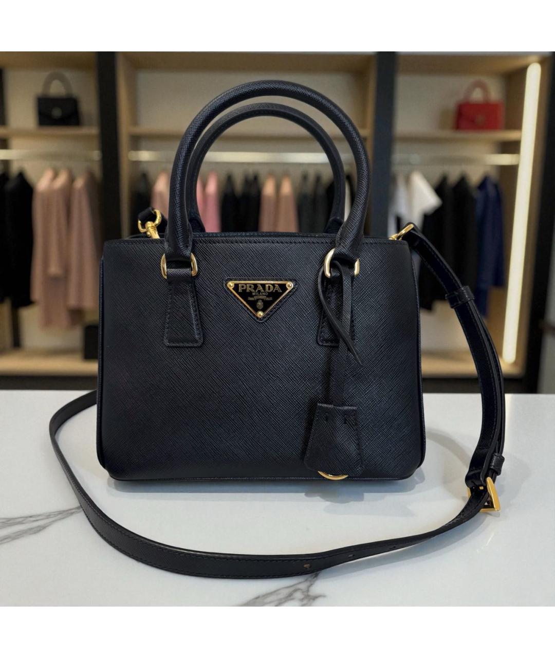 PRADA Черная кожаная сумка через плечо, фото 4