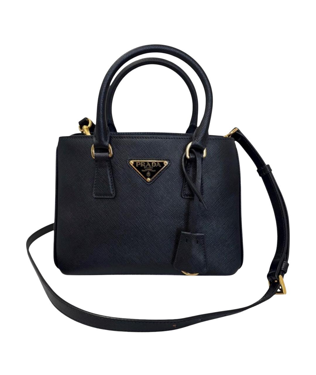 PRADA Черная кожаная сумка через плечо, фото 1