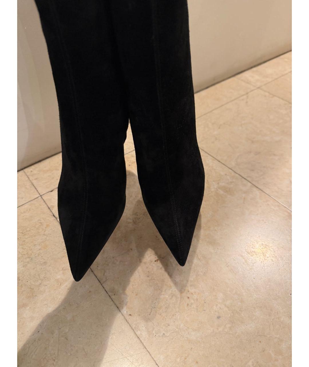 GIANVITO ROSSI Черные замшевые ботильоны, фото 5