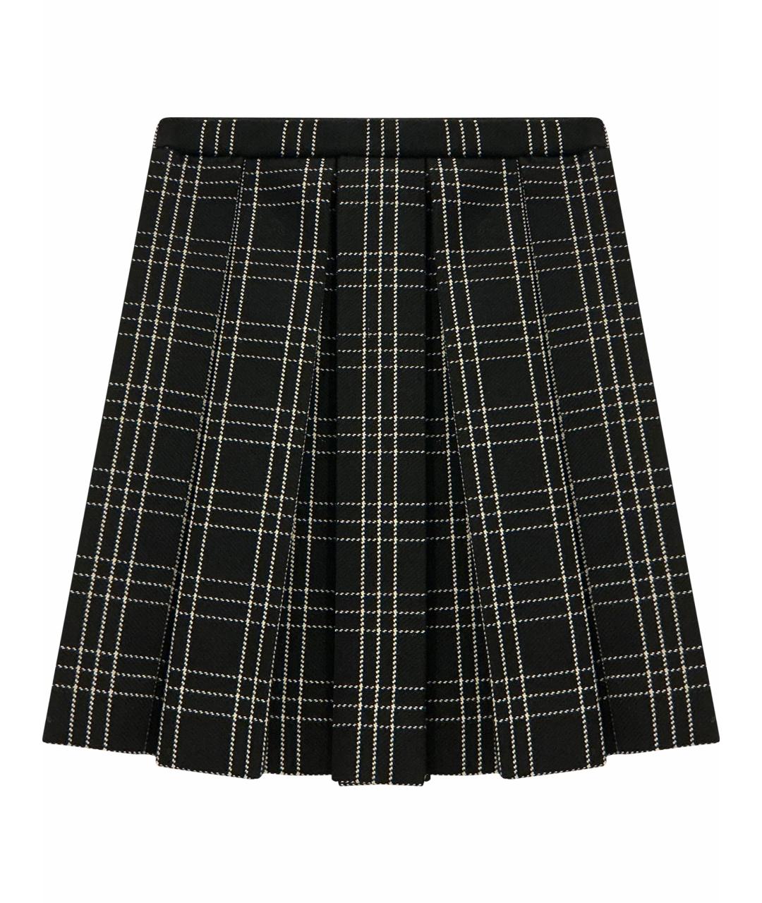 CHRISTIAN DIOR Черная шерстяная юбка мини, фото 1