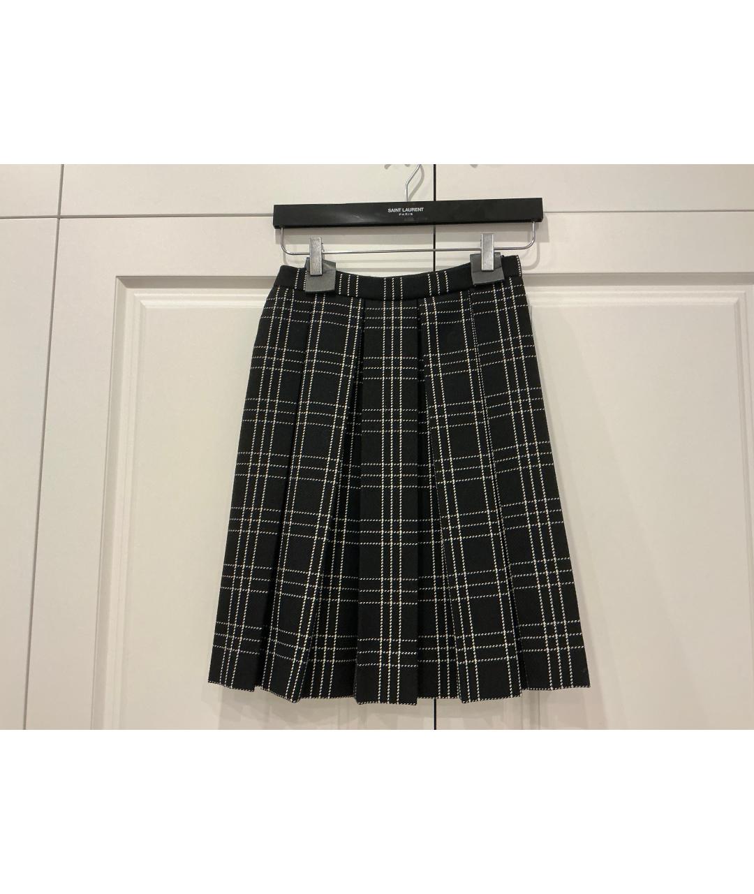 CHRISTIAN DIOR Черная шерстяная юбка мини, фото 4