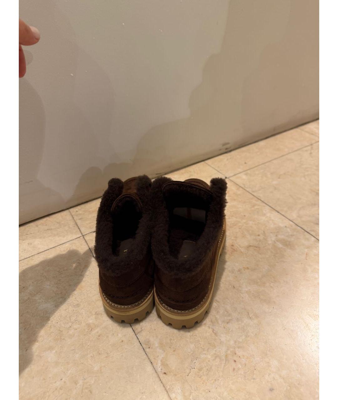 LE SILLA Коричневые замшевые лоферы, фото 3