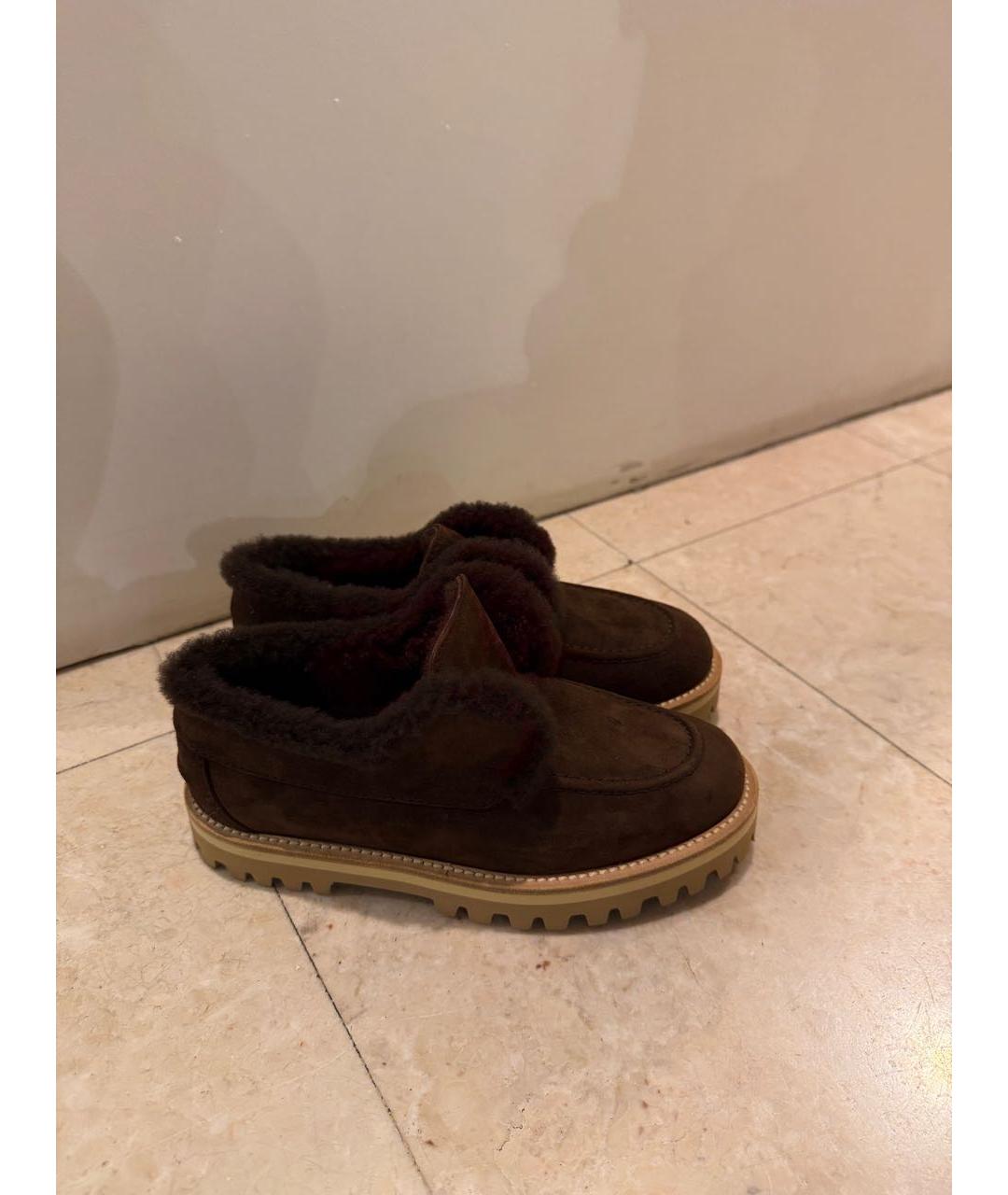 LE SILLA Коричневые замшевые лоферы, фото 2
