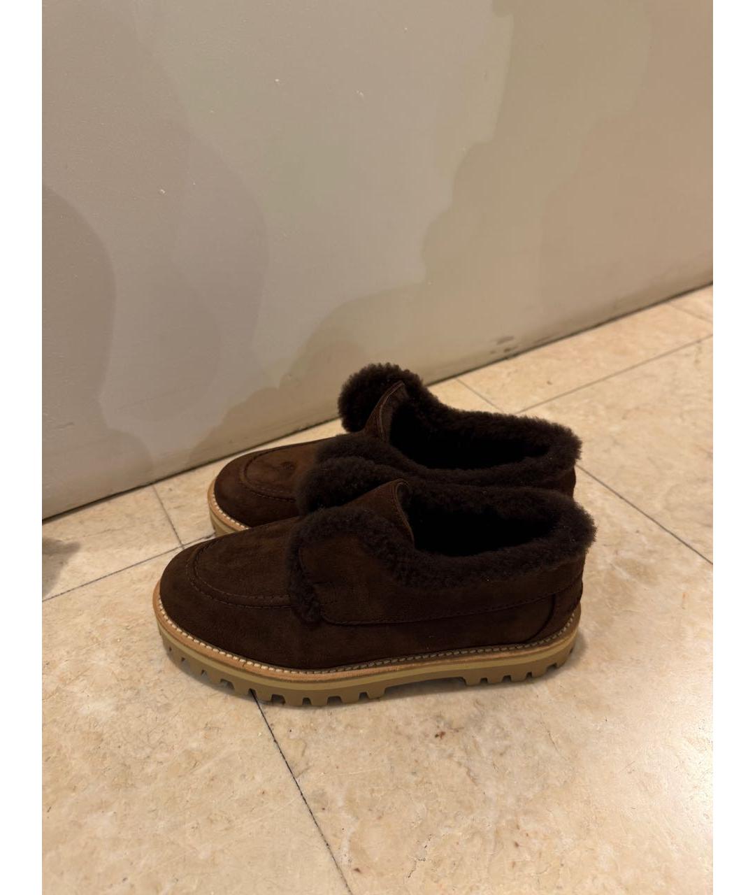 LE SILLA Коричневые замшевые лоферы, фото 4