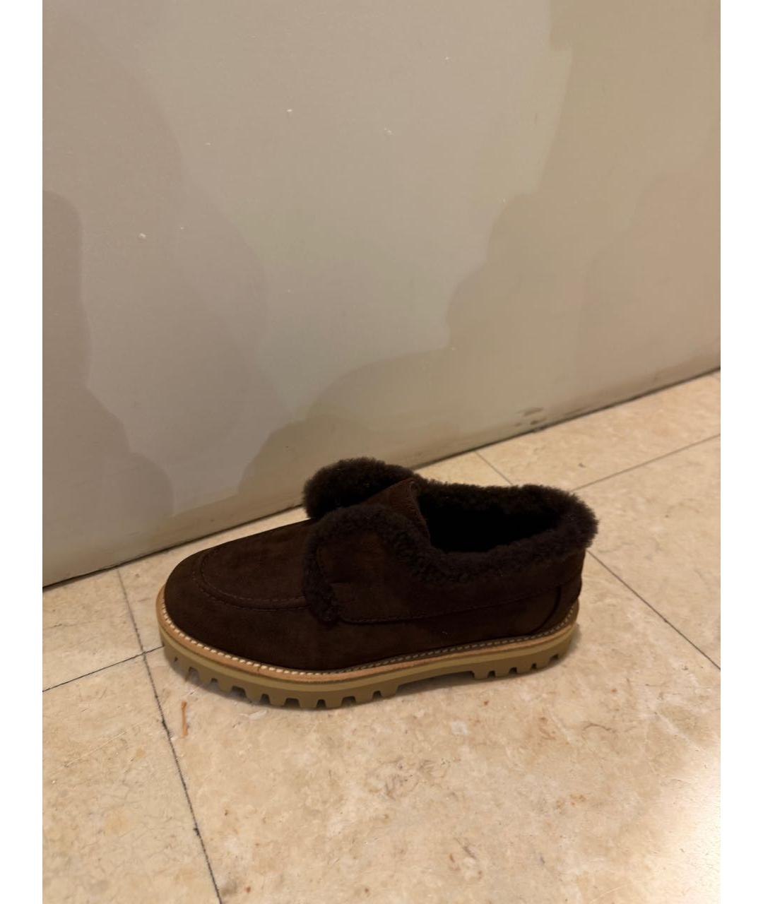 LE SILLA Коричневые замшевые лоферы, фото 6