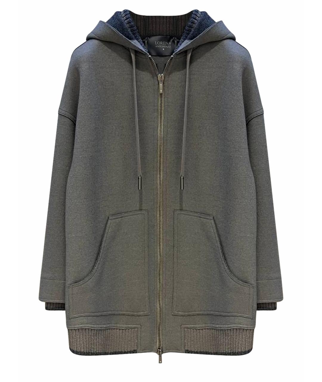 LORENA ANTONIAZZI Серое шерстяное пальто, фото 1