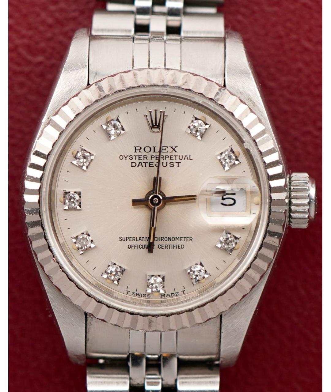 ROLEX Серебряные металлические часы, фото 4