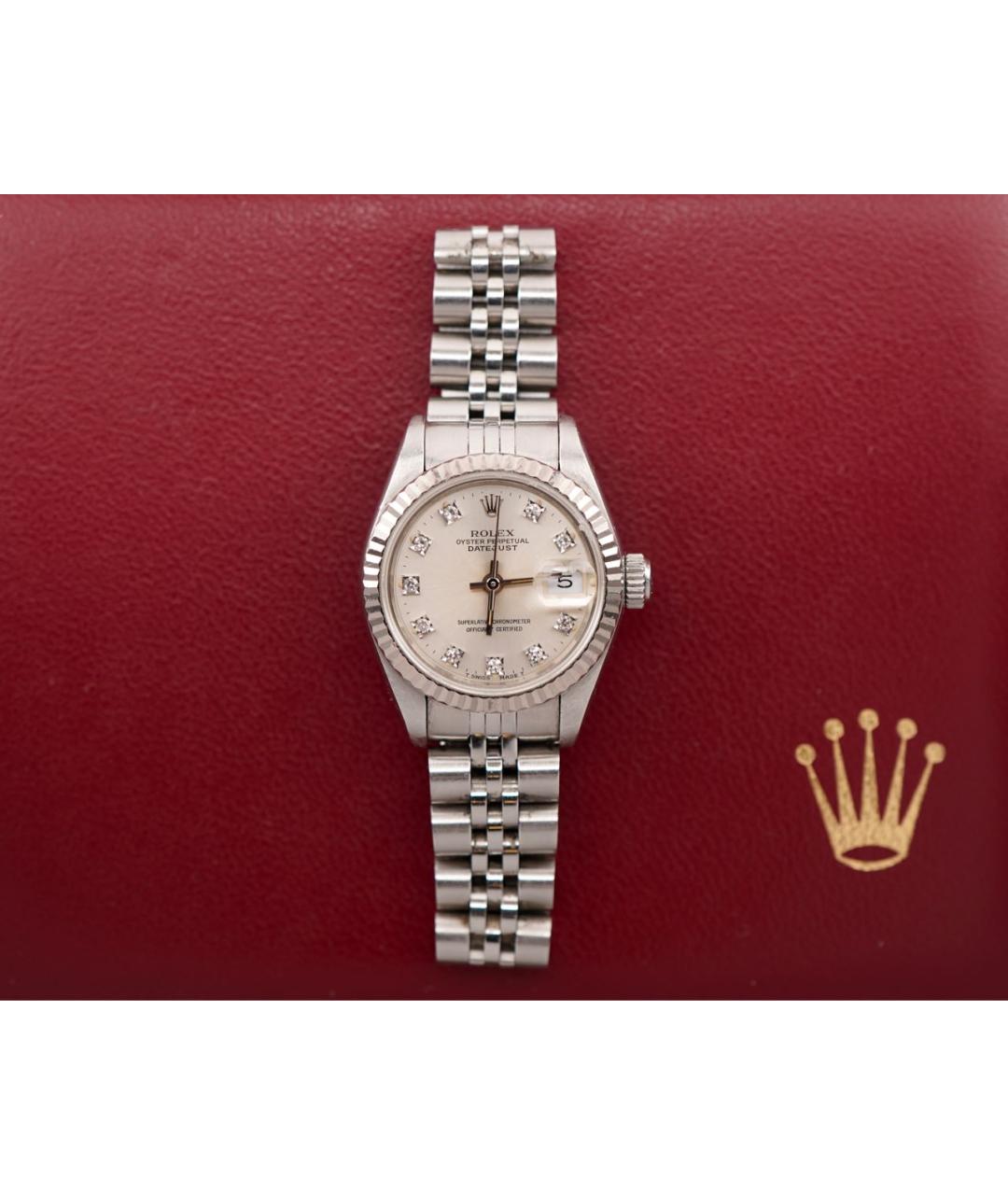 ROLEX Серебряные металлические часы, фото 9