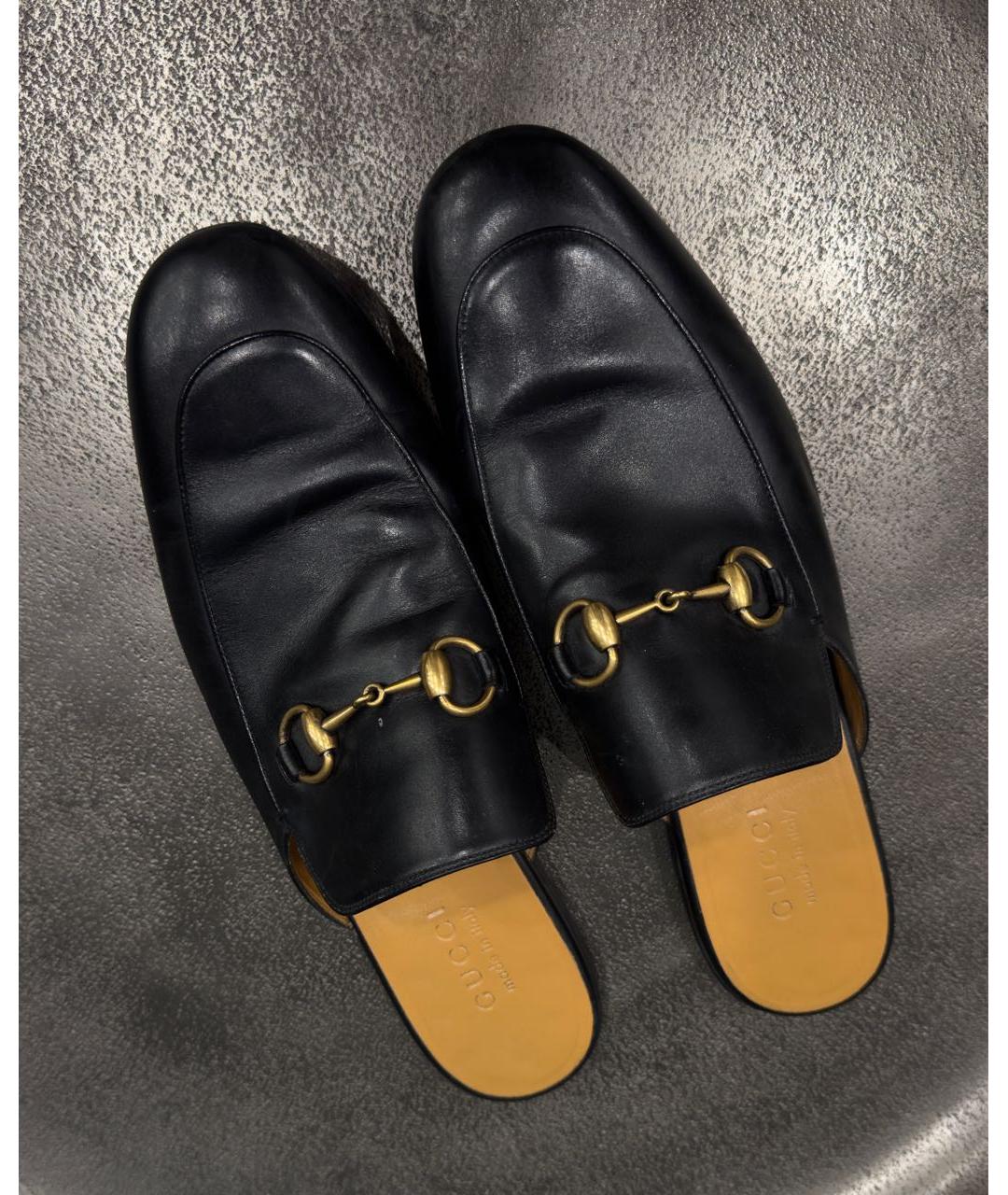 GUCCI Черные кожаные лоферы, фото 3