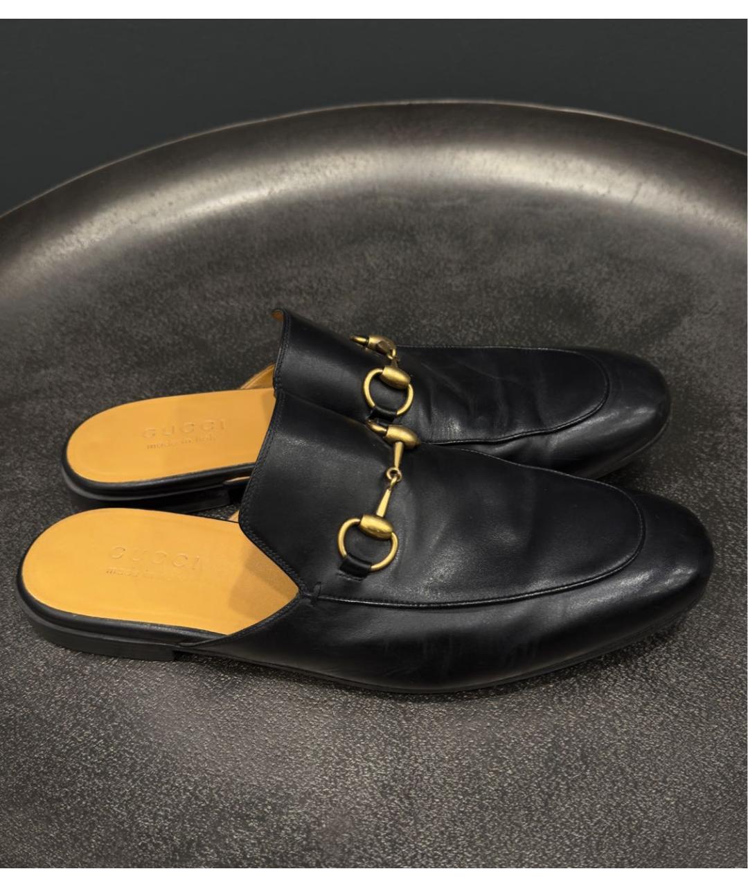 GUCCI Черные кожаные лоферы, фото 4