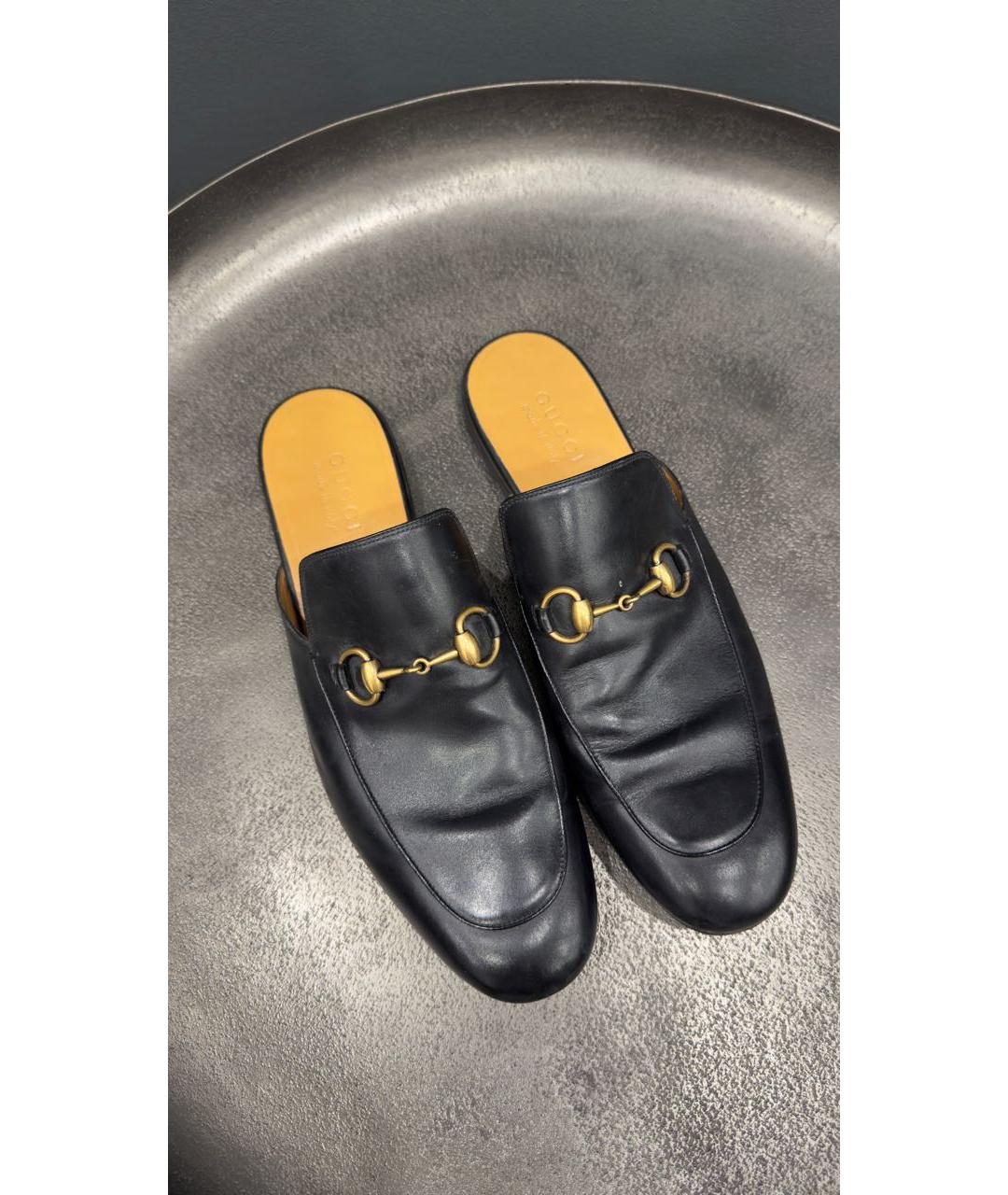 GUCCI Черные кожаные лоферы, фото 2