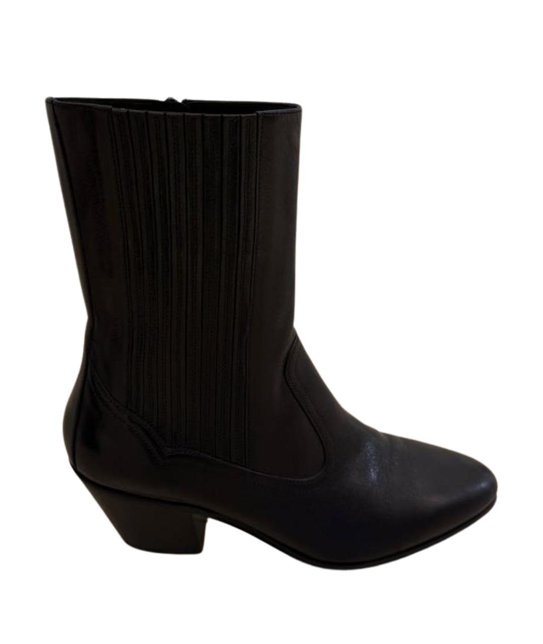 CELINE Черные кожаные ботильоны, фото 1