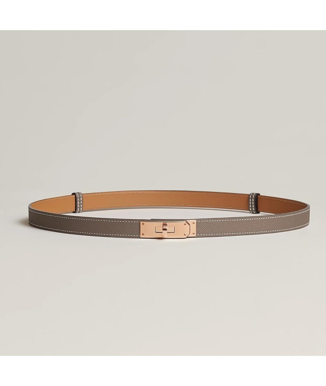 HERMES Коричневый кожаный ремень, фото 3