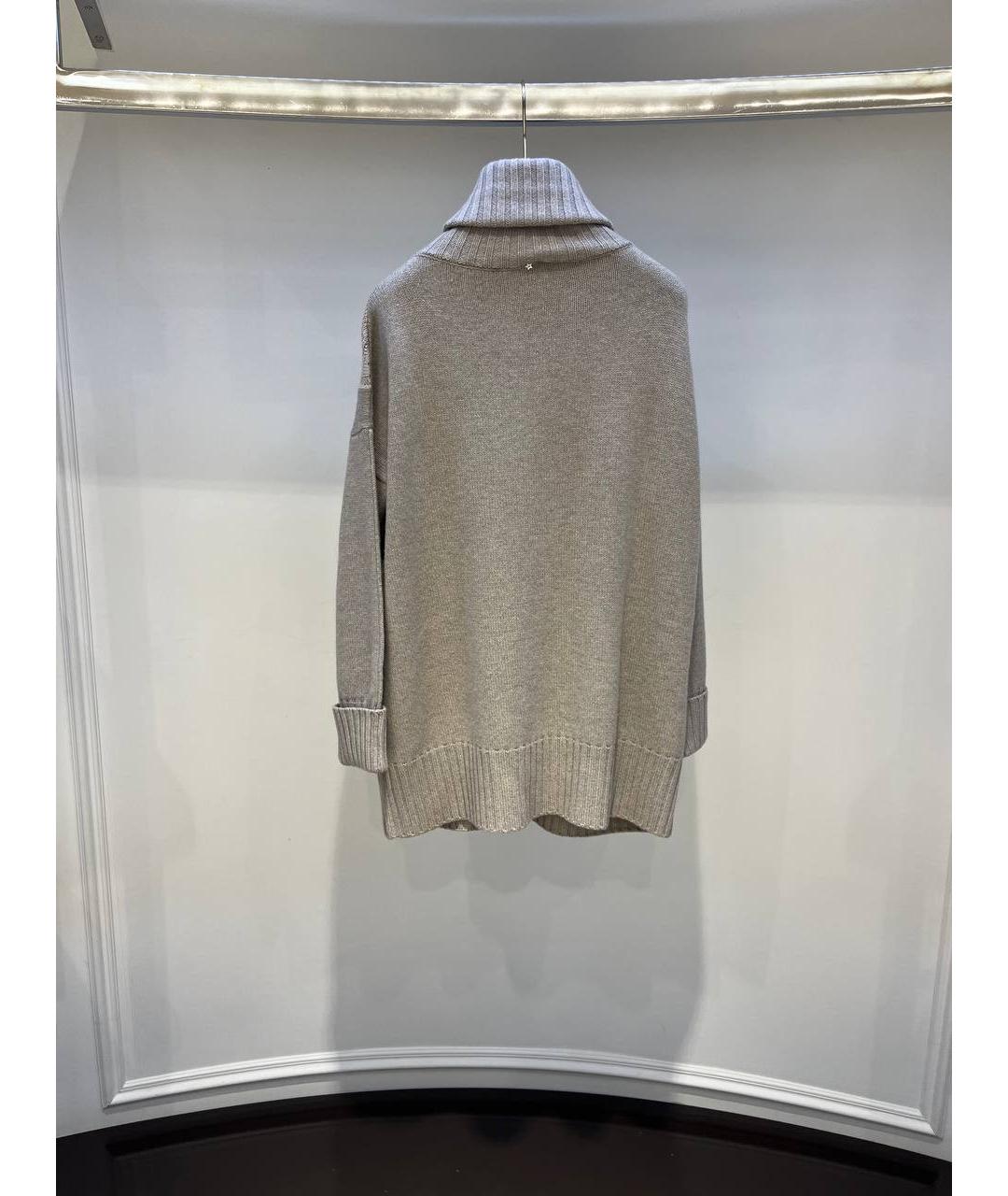 LORENA ANTONIAZZI Серый шерстяной джемпер / свитер, фото 2