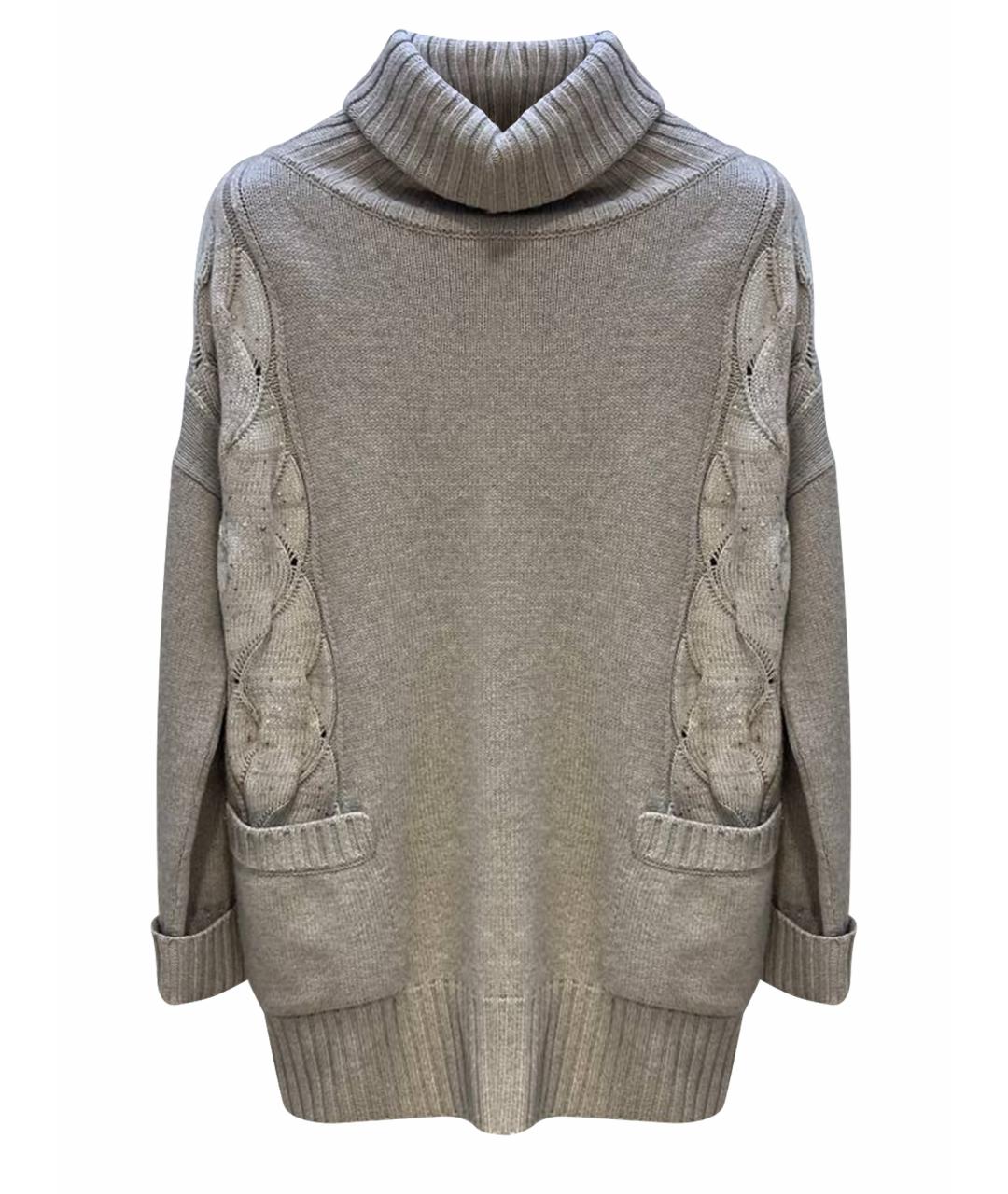 LORENA ANTONIAZZI Серый шерстяной джемпер / свитер, фото 1