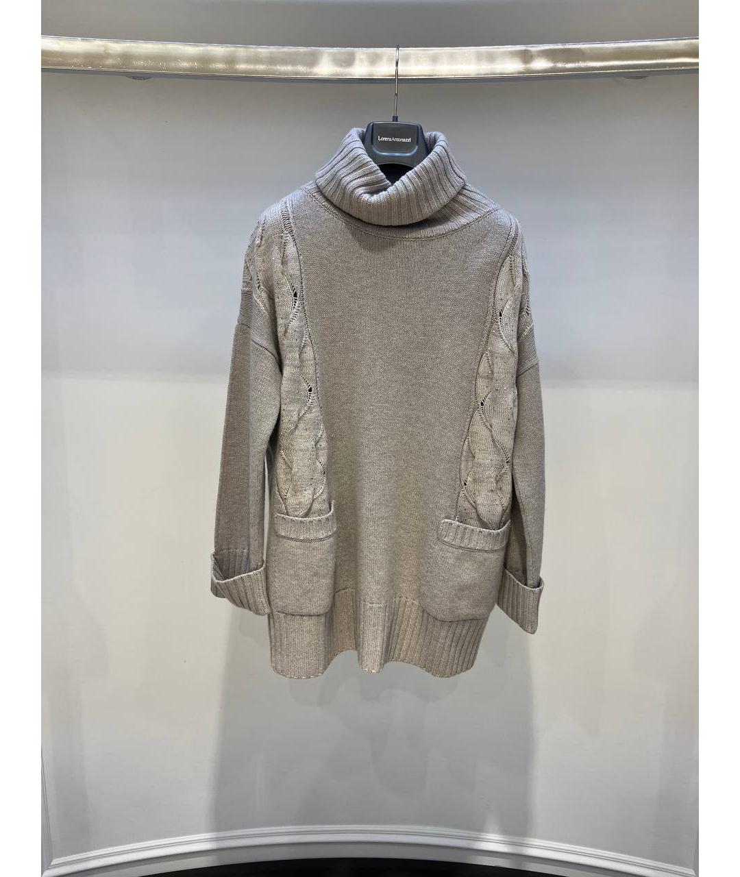 LORENA ANTONIAZZI Серый шерстяной джемпер / свитер, фото 3