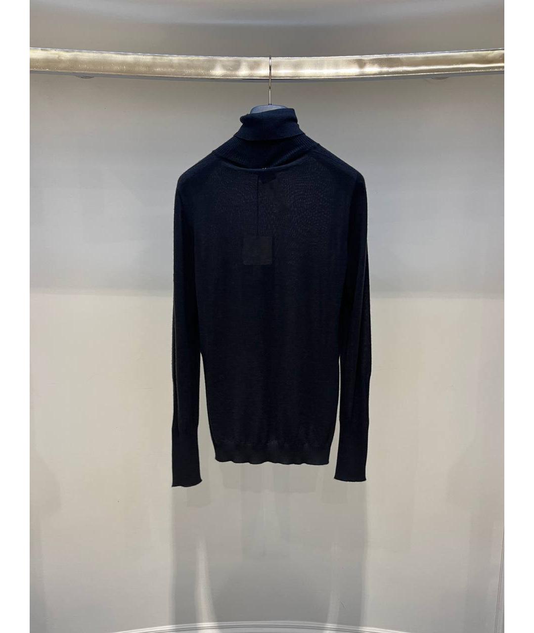 LORENA ANTONIAZZI Темно-синяя кашемировая водолазка, фото 3