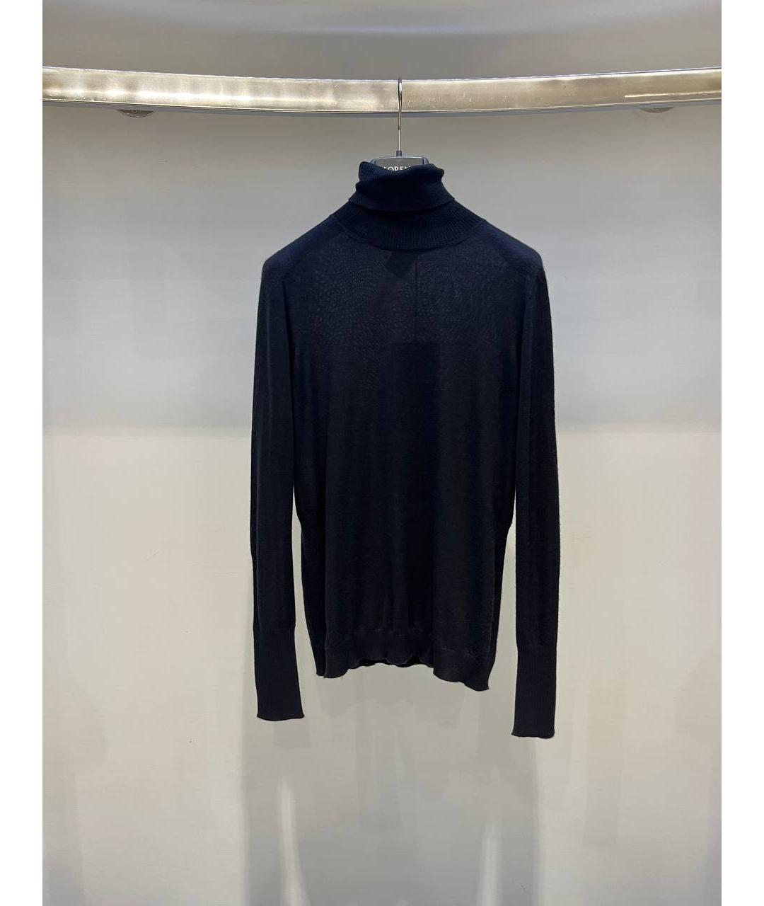 LORENA ANTONIAZZI Темно-синяя кашемировая водолазка, фото 2